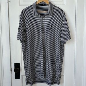 RALPH LAUREN RLX PERFORMANCE  STRIPED POLO SHIRT